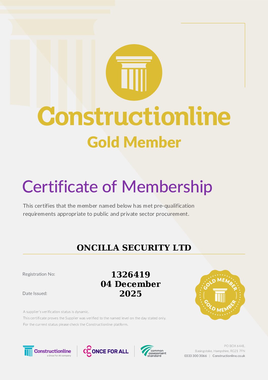 Constructionline Gold