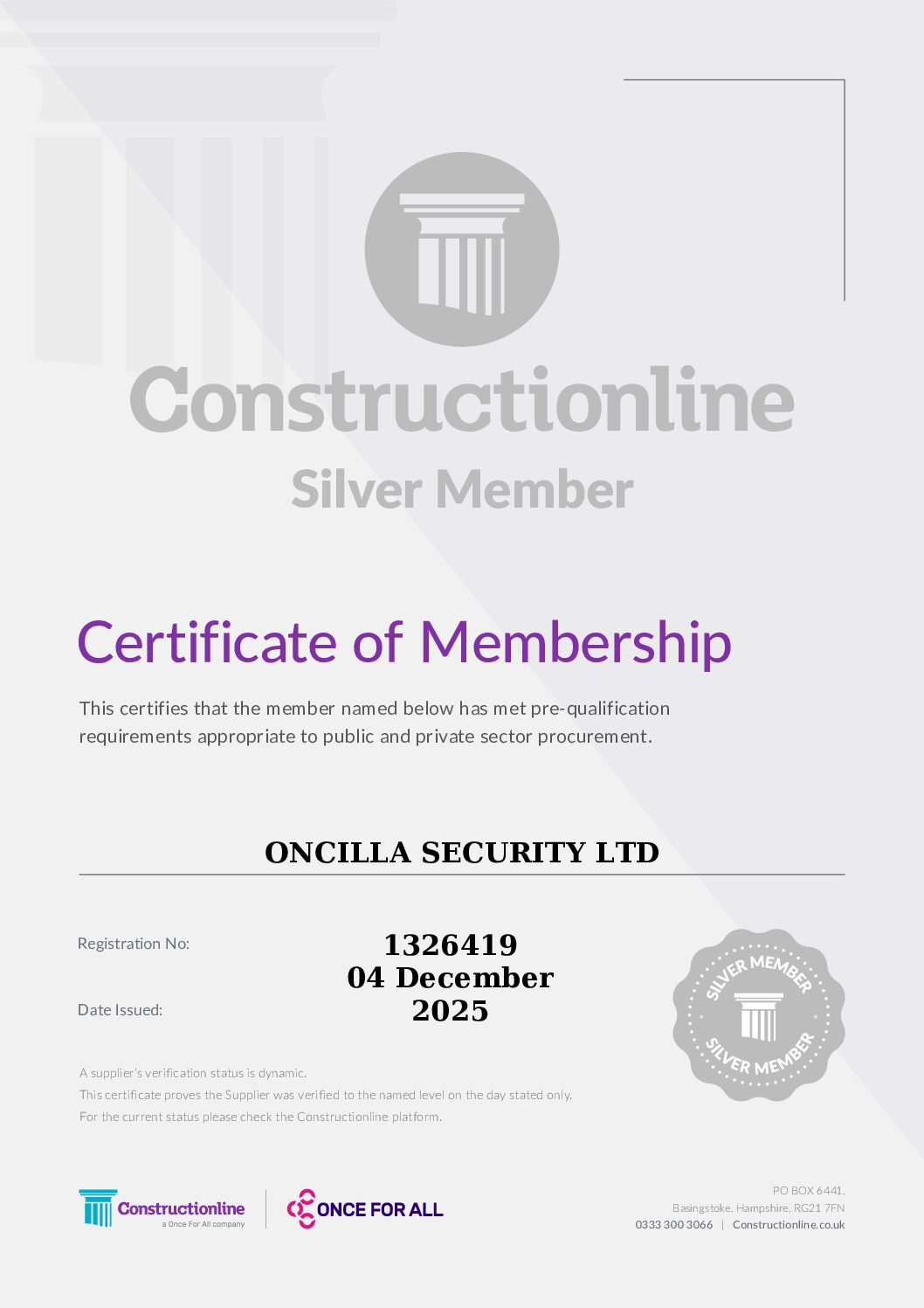 Constructionline Silver